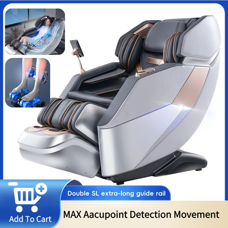 Zero Gravity Massage Chair Electric Leisure Sofa Longer SL Track Full Body Airbag Wrap Kneading Intelligent Shiatsu Calf Roller