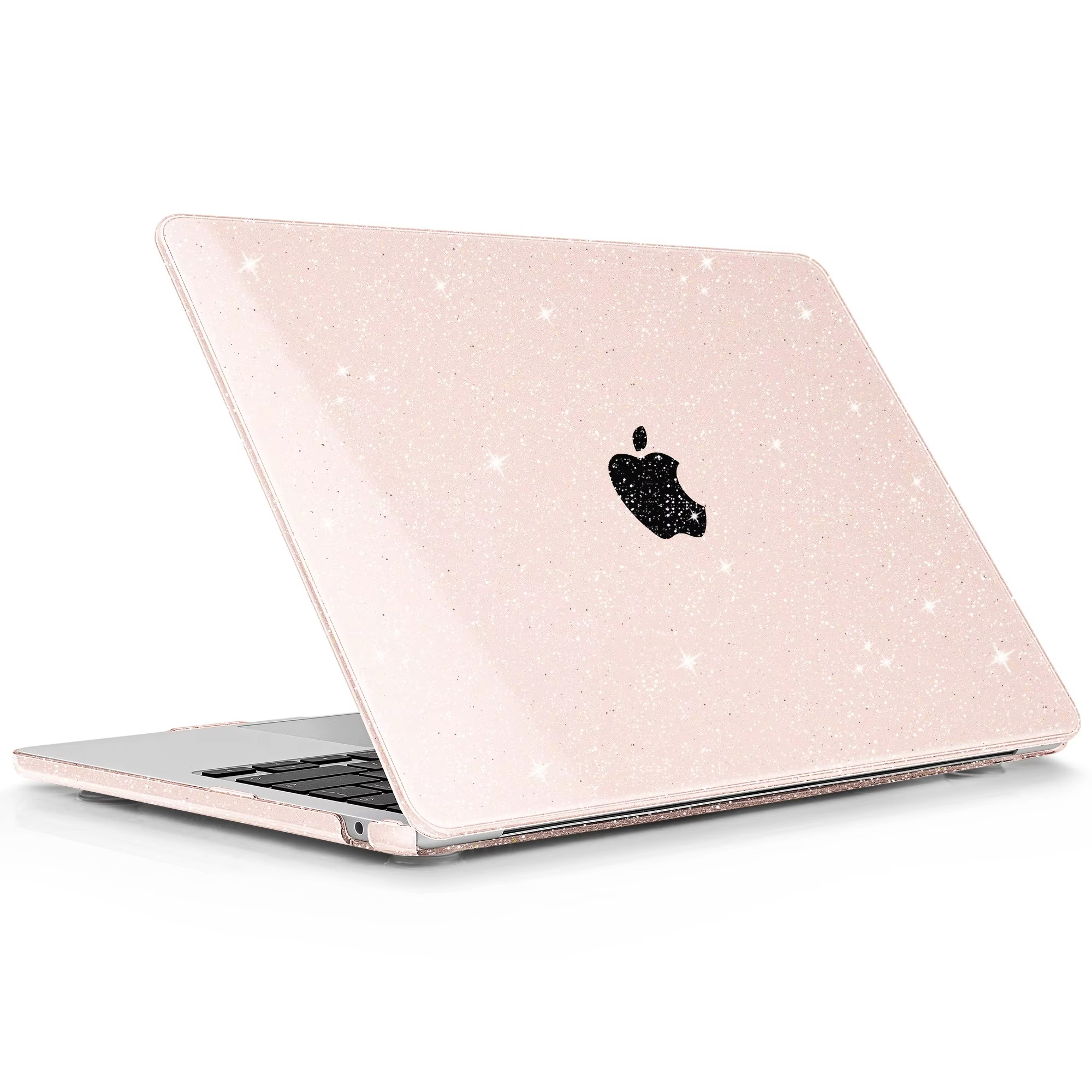 Hot pink Shimmering Crystal case for MacBook 2025 A3240 A3241 M4 M3 Air 15 13 A2681 A3113 A2337 M1 M2 M3 Pro13 14 16 A3112 A3401