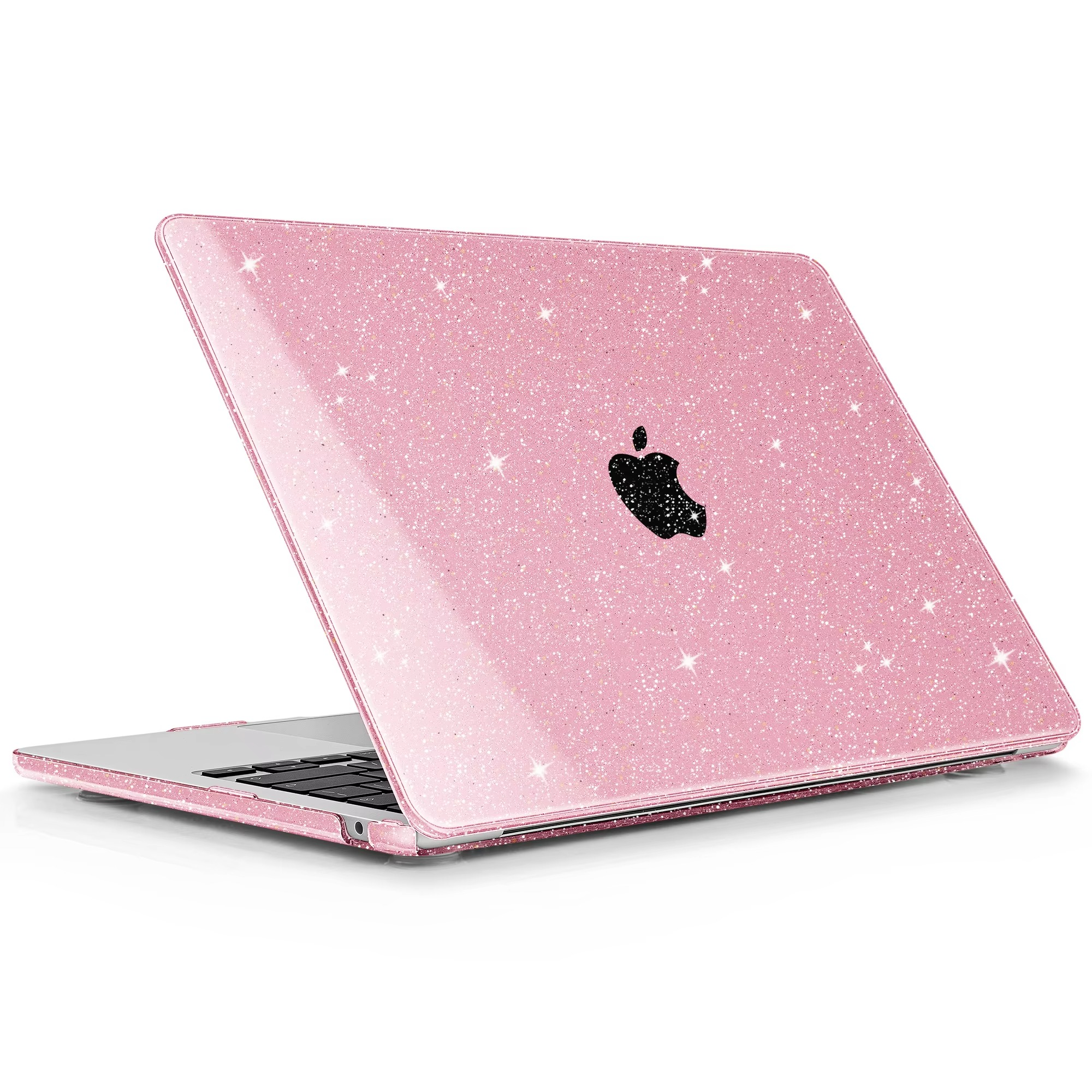 Hot pink Shimmering Crystal case for MacBook 2025 A3240 A3241 M4 M3 Air 15 13 A2681 A3113 A2337 M1 M2 M3 Pro13 14 16 A3112 A3401