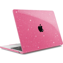 Hot pink Shimmering Crystal case for MacBook 2025 A3240 A3241 M4 M3 Air 15 13 A2681 A3113 A2337 M1 M2 M3 Pro13 14 16 A3112 A3401