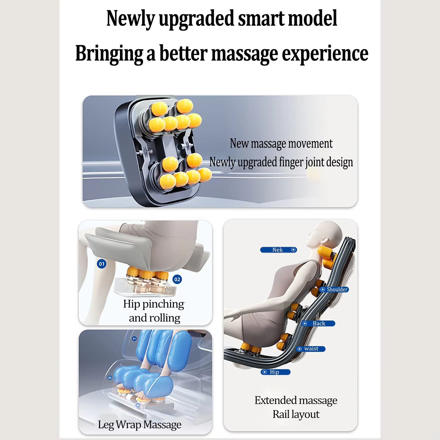 2025 massage chair 4d zero gravity with heat Imitation Human Hands Kneading Heating Waist Buttocks Massage Pain Relief Warranty
