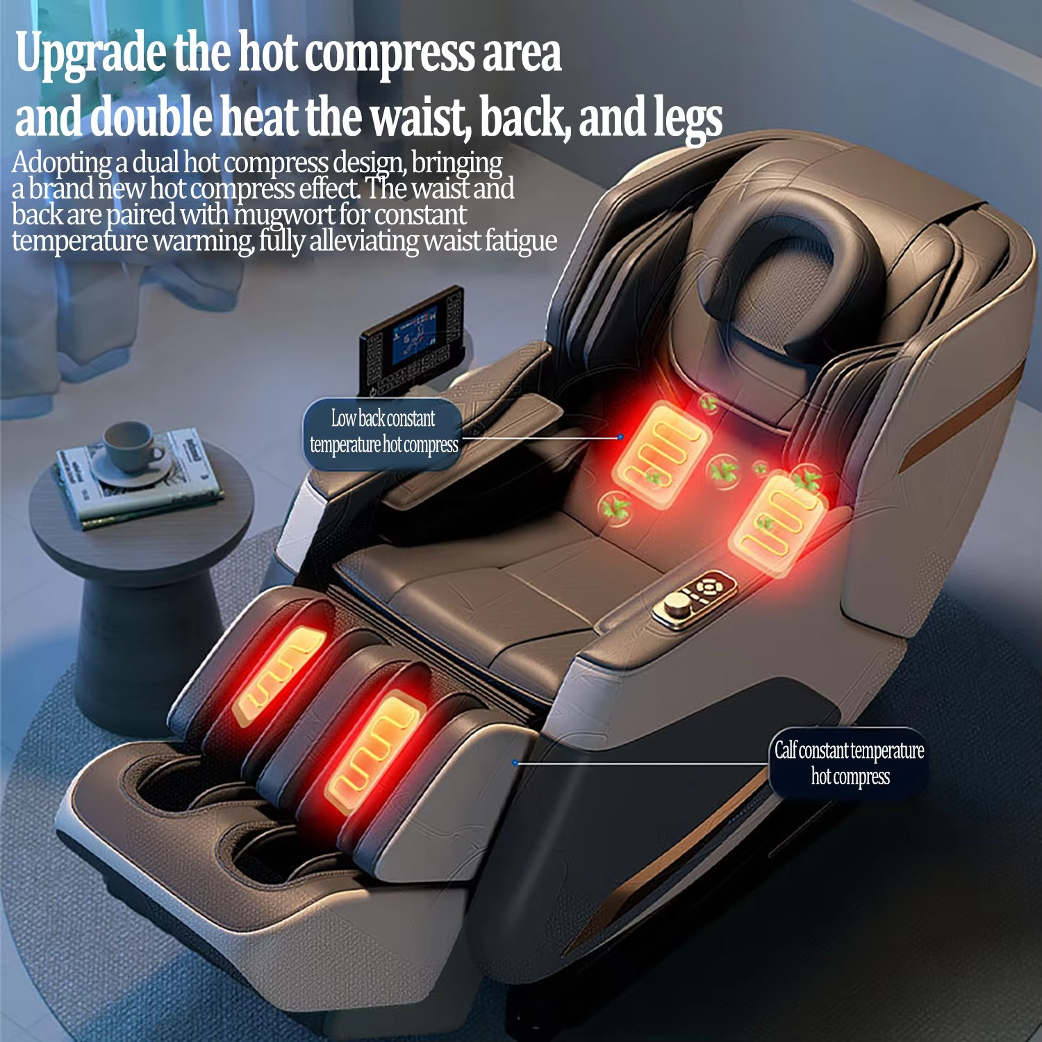 2025 massage chair 4d zero gravity with heat Imitation Human Hands Kneading Heating Waist Buttocks Massage Pain Relief Warranty