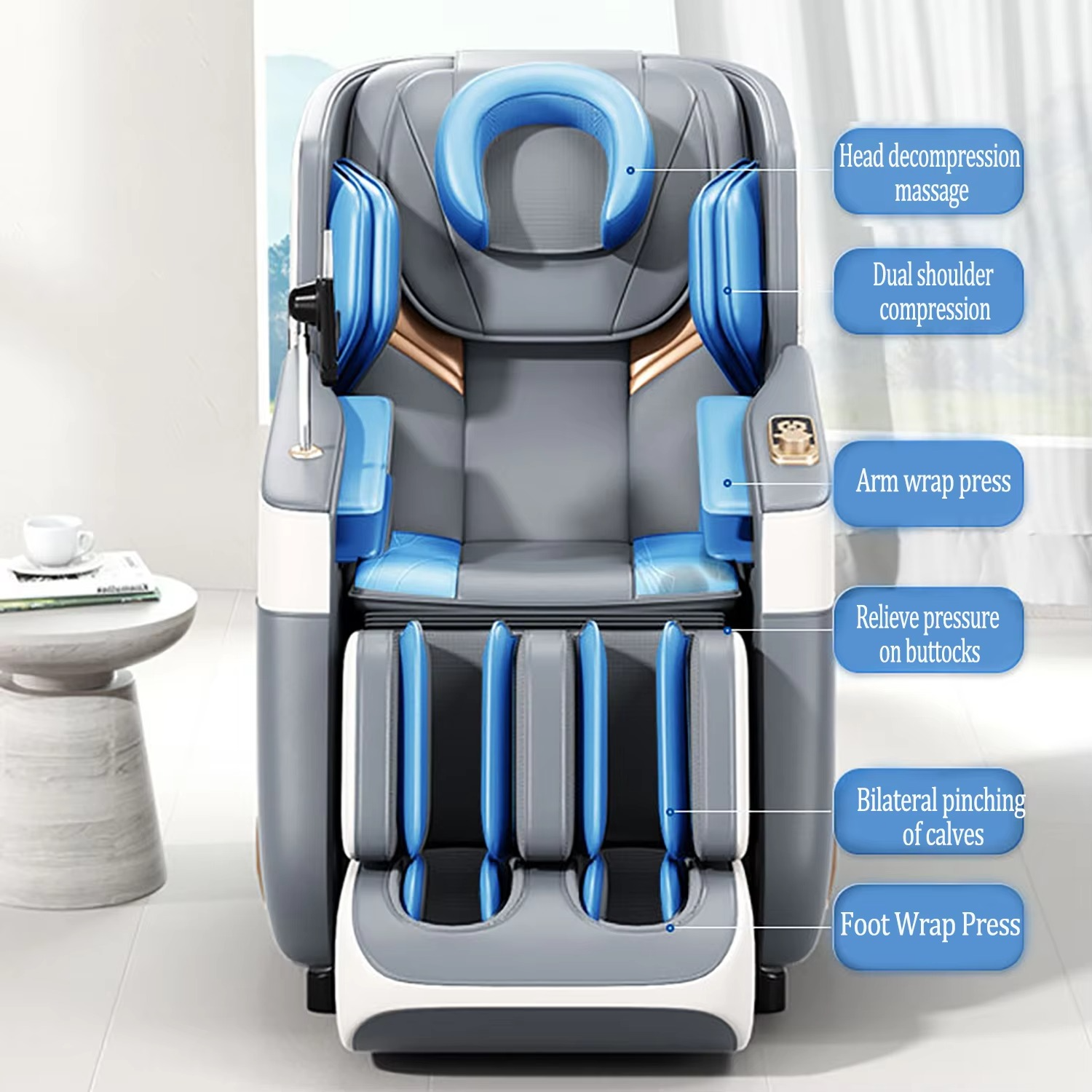 2025 massage chair 4d zero gravity with heat Imitation Human Hands Kneading Heating Waist Buttocks Massage Pain Relief Warranty
