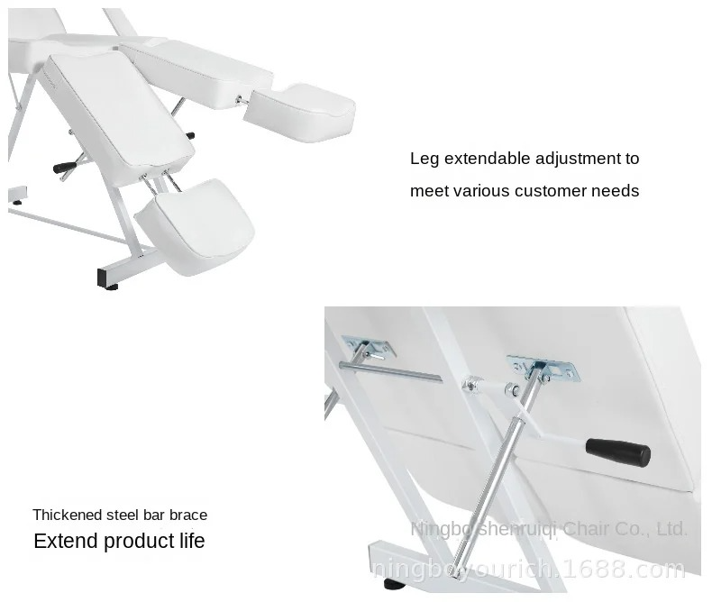 Massage bed, beauty bed, beauty chair, hair salon chair, black and white massage chair, adjustable split massage chair