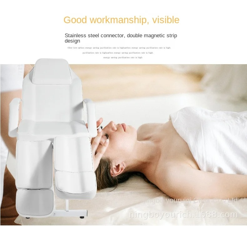 Massage bed, beauty bed, beauty chair, hair salon chair, black and white massage chair, adjustable split massage chair
