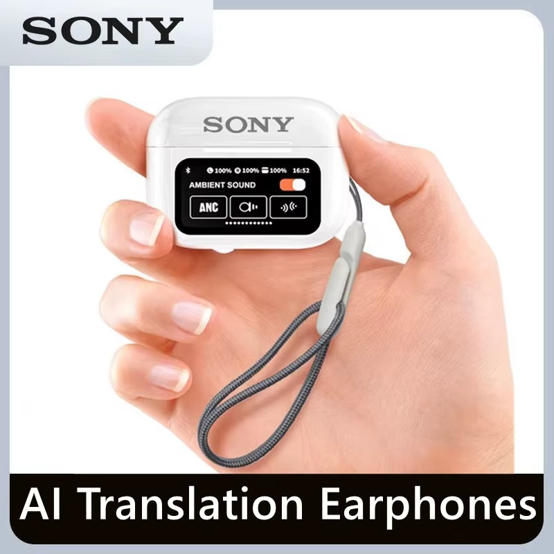 AI Earphone Sony Wireless Bluetooth Headphones AI Translator Earphones 147 Languages With Touch Screen Communication APP Control