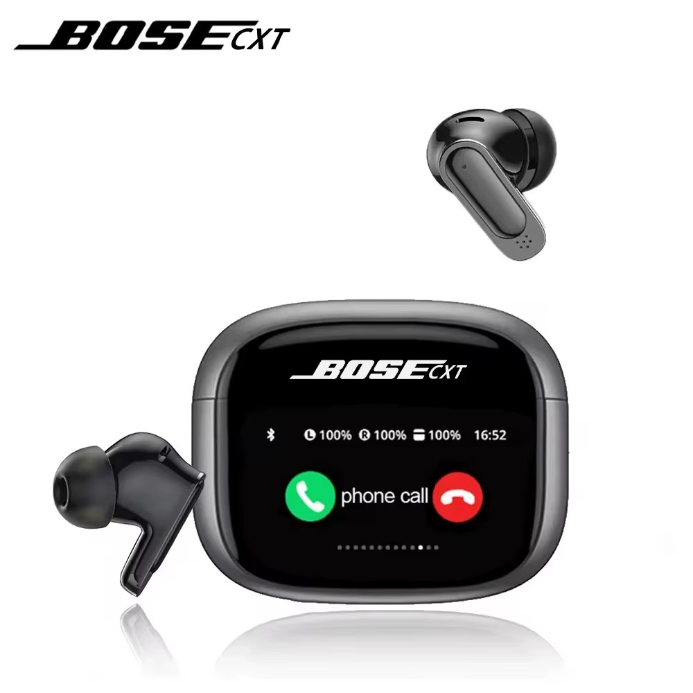 BOSECXT Ultra V11 Smart Touch Multi functional Large Screen TWS Wireless ANC Noise Cancelling Earbuds Enc Heavy Bass Earbuds
