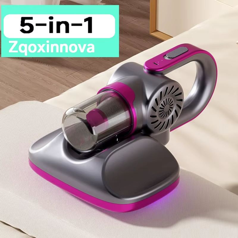 5-in-1 Great Suction Wireless Vacuum Mites Remover for Home Bedding Cleaner Cordless Handheld Machine Deep Robot Mites Cleaning