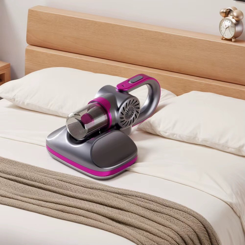 85000Pa Cordless Dust Mite Removal with UVC Light Portable Mopping Machine USB Rechargeable Electric Sweeper for Bed Cleaning