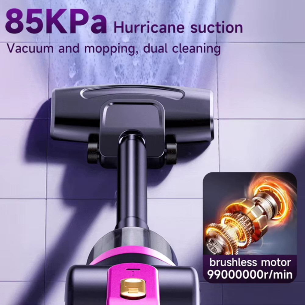 85000Pa Cordless Dust Mite Removal with UVC Light Portable Mopping Machine USB Rechargeable Electric Sweeper for Bed Cleaning