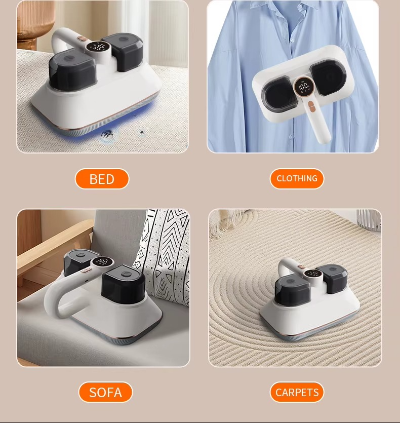 Powerful Cordless UV Mite Remover,Deep Cleaning Vacuum for Bed Mattress,Wireless Handheld Allergen Eliminator for Home
