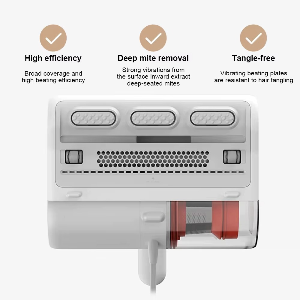 XIAOMI MIJIA Dust Mite Vacuum Cleaner 2,UV Sterilization, 50°C Hot-Air Drying,12,000Pa Suction,4 Filtration, 1.63kg Lightweight