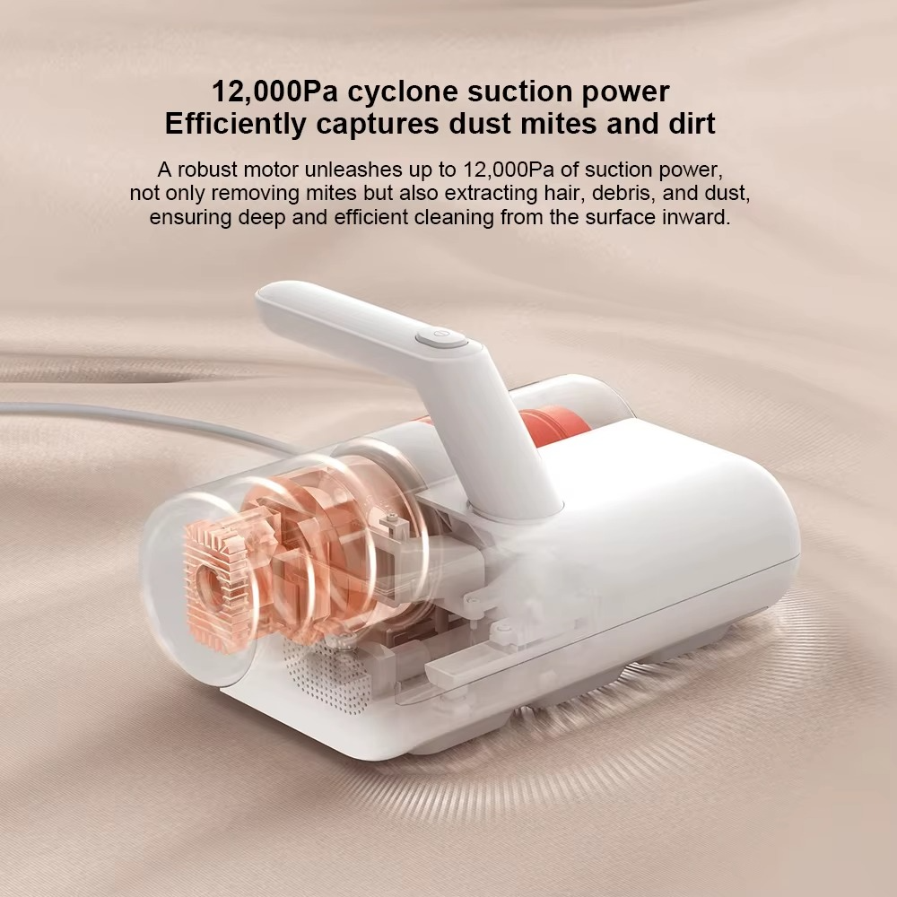 XIAOMI MIJIA Dust Mite Vacuum Cleaner 2,UV Sterilization, 50°C Hot-Air Drying,12,000Pa Suction,4 Filtration, 1.63kg Lightweight