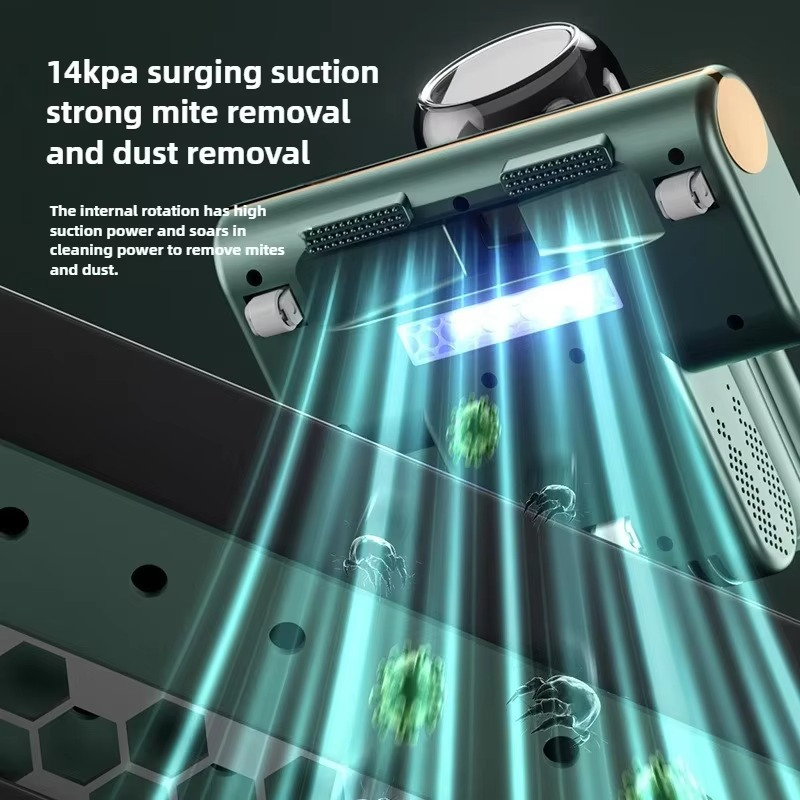 14KPa Wireless Vacuum Mites Remover Handheld Cleaner Powerful Suction Vacuum Cleaner for Bed Pillow Clothes Sofa