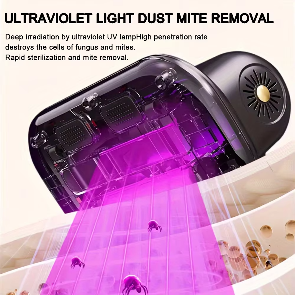 Household Wireless Charging Small Handheld Bed Mite Removal Device Ultraviolet Disinfection Dust Box Sofa Deep Mite Removal