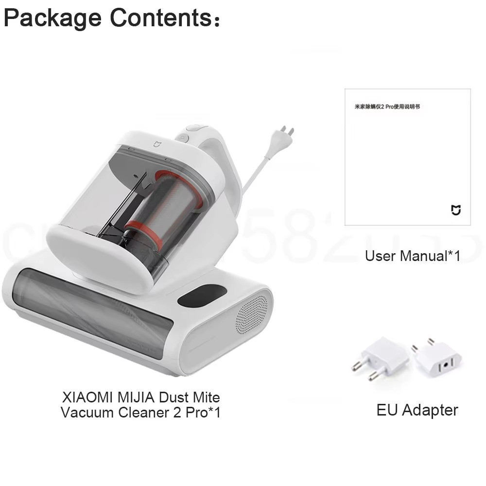 XIAOMI MIJIA Dust Mite Vacuum Cleaner 2 Pro,3 Cleaning Modes,16kPa Suction,UV Sterilisation,Hot air drying,Smart Mite Detection