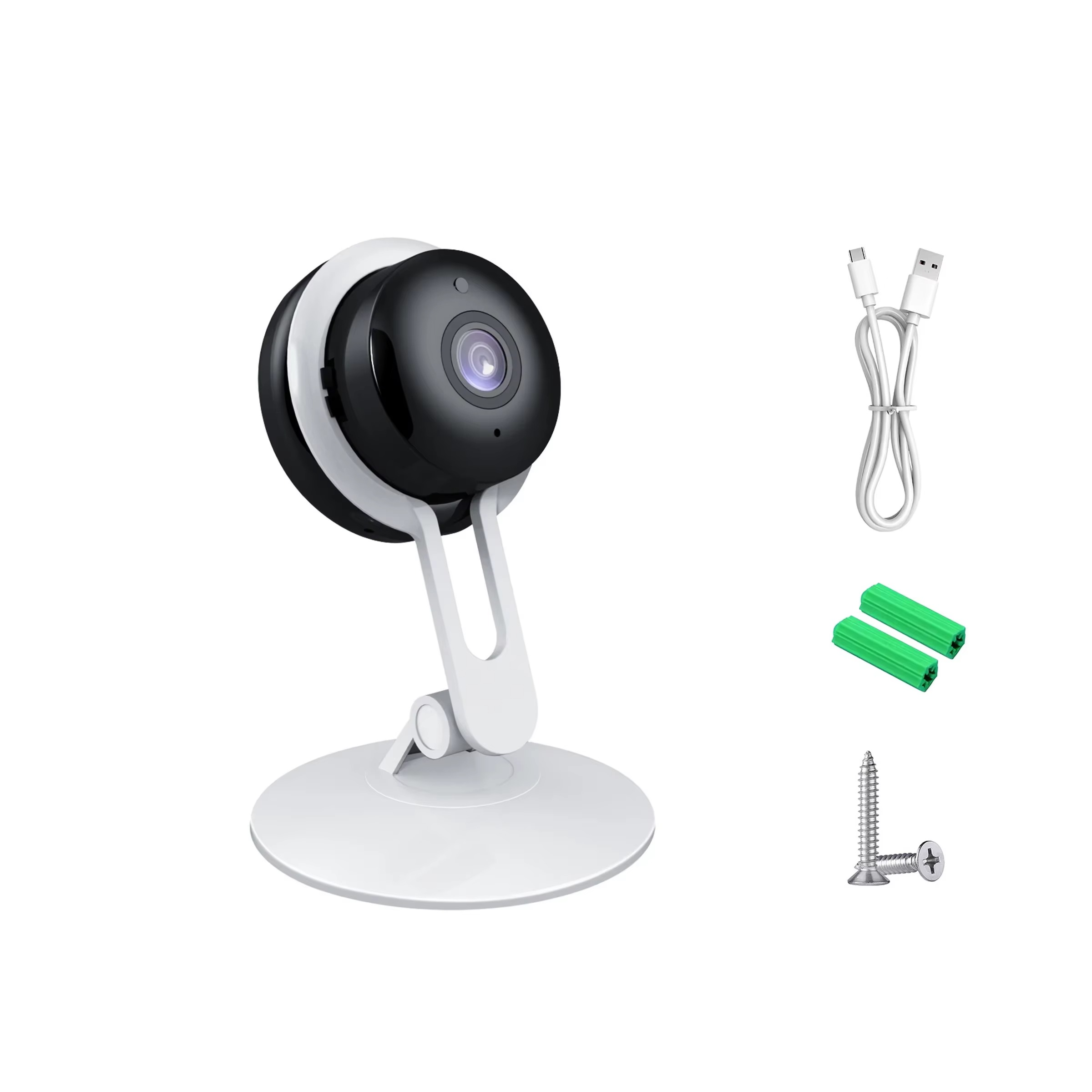 GIRIER Tuya WiFi Smart Security Camera for Baby Monitor Indoor Smart IP Camera Supports Night Vision 2-way Talk Works with Alexa