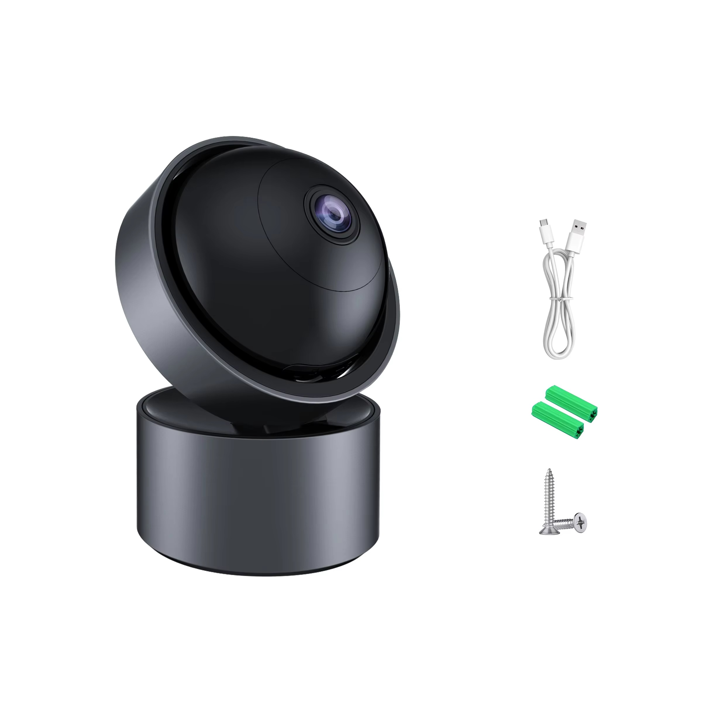 GIRIER Tuya WiFi Smart Security Camera Indoor IP Camera 3MP for Baby Monitor Supports Night Vision 2-way Talk Works with Alexa