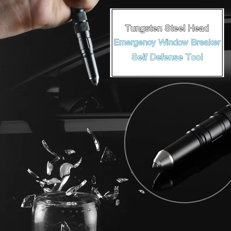4-In-1 Portable Tactical Pen Flashlight Bottle Opener Emergency Glass Breaker Outdoor Self Defense EDC Pen Tool Gift Box