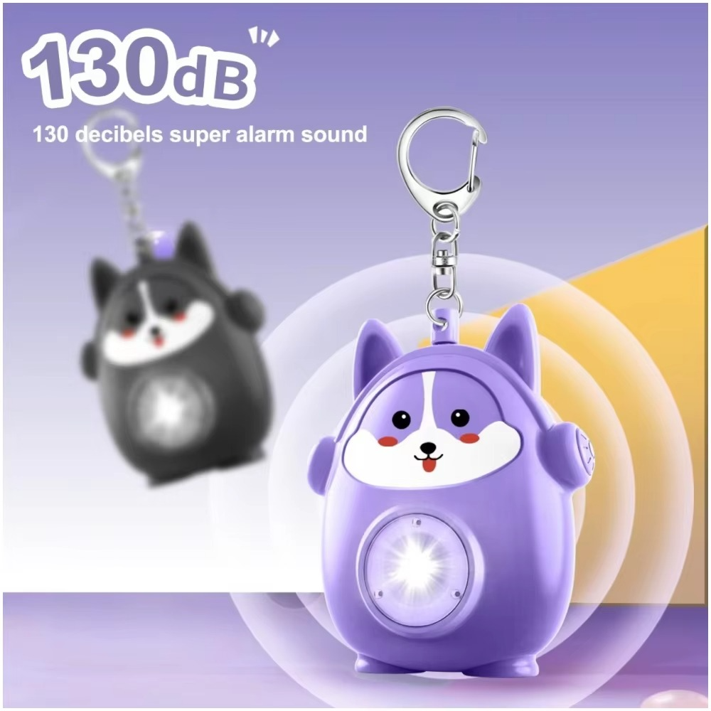H10 Personal Alarm Keychain Self Defense with LED Light Safe Sound 130dB Loud Siren Emergency Self-Defense Safety Alarm Security