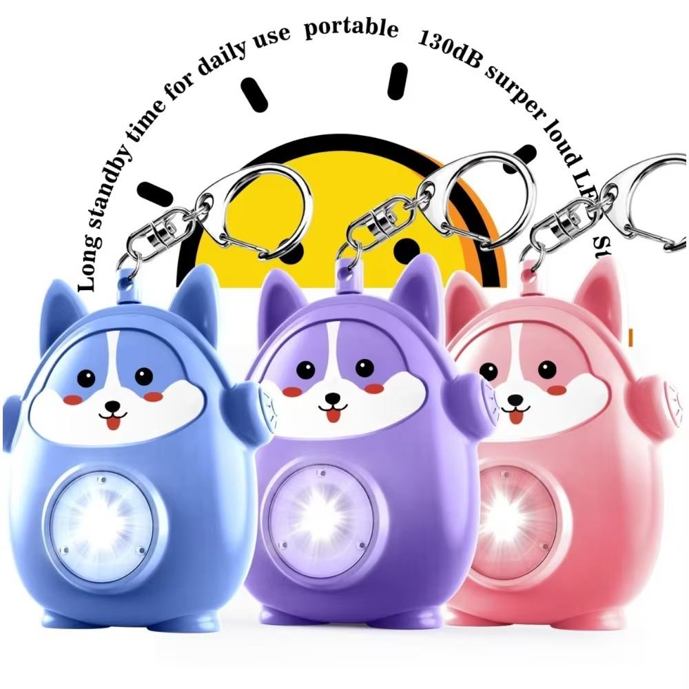 H10 Personal Alarm Keychain Self Defense with LED Light Safe Sound 130dB Loud Siren Emergency Self-Defense Safety Alarm Security