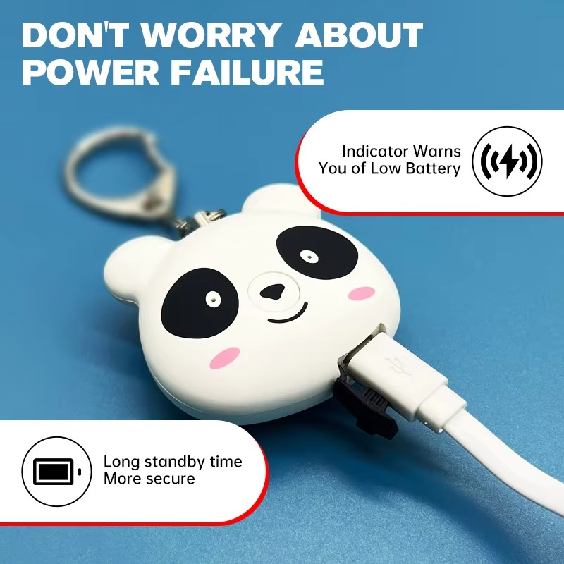 Lightweight and cute little bear personal self-defense alarm to prevent wolf robbery for girls' schoolbag pendant keychian