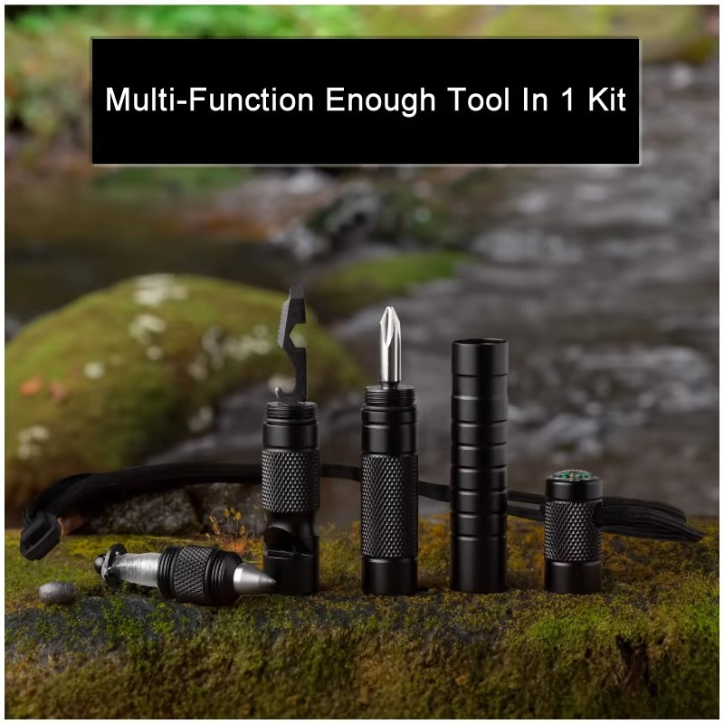 Multi-Function Portable Tactical Pen Self Defense Emergency Glass Breaker Fishing Tool Screwdriver Outdoor Rescue EDC Tool