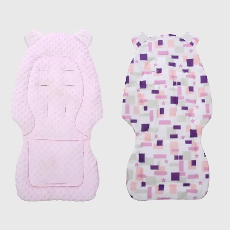 Baby Stroller Seat Cushion Cotton Infant Double-sided Seat Pad Thick Warm Universal Child Cart Mattress Mat Stroller Accessories