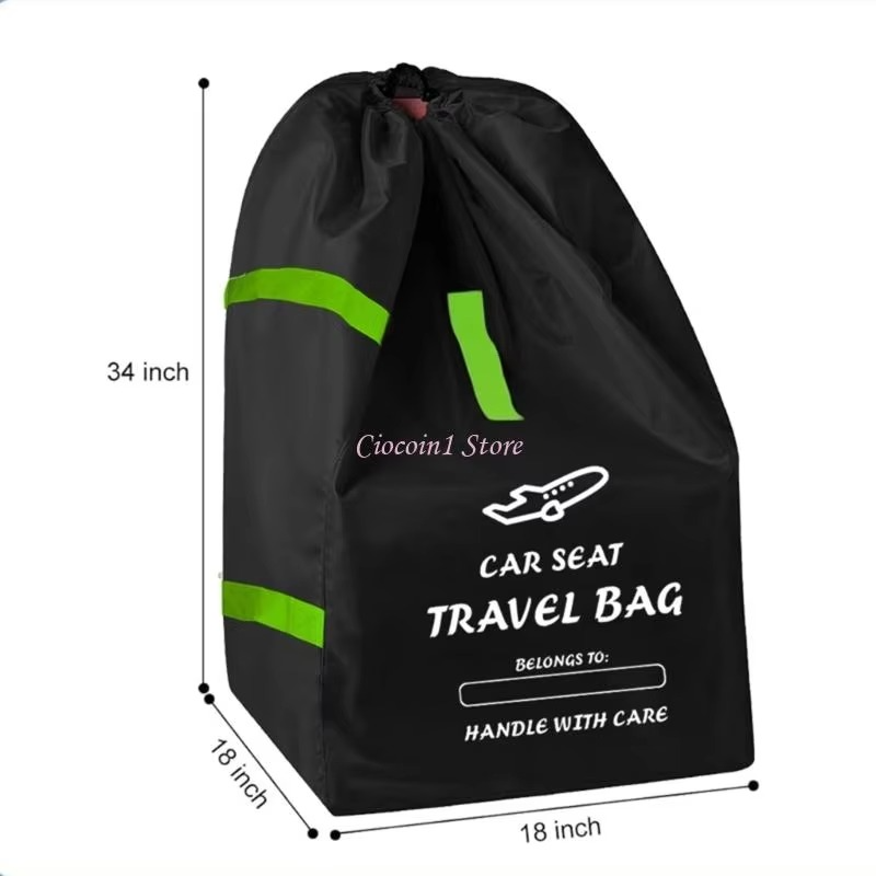 Car Seat Travel Bag For Airplanes With Adjustable Drawstring Enclosure Oxford Fabric Car Seat Bag For Infant Carriers