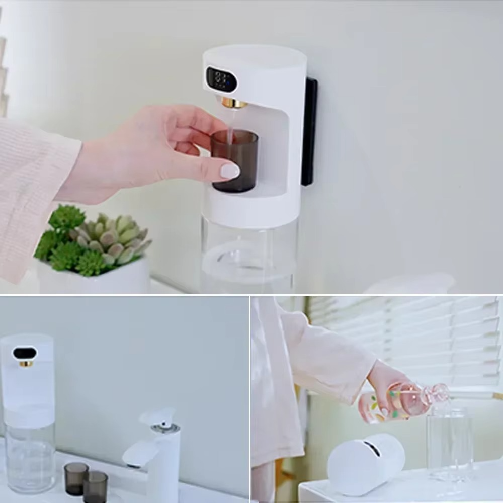 Auto-Clean Touchless Mouthwash Dispenser | Wall-Mounted with 2 Cups & 4 Modes | Magnetic Sensor for Kitchen/Bathroom