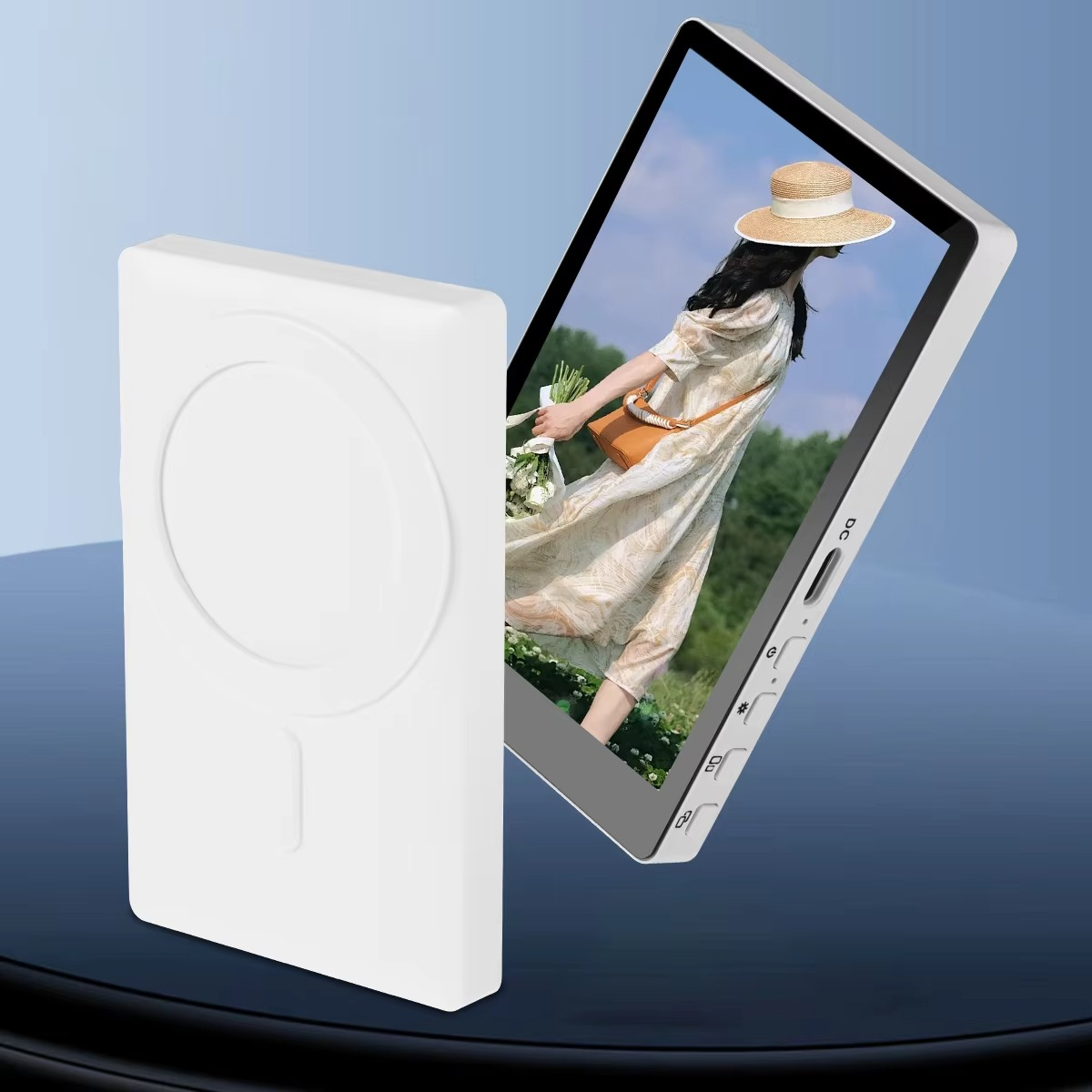Wireless Magnetic Mount Vlog Selfie Monitor Screen Phone Rear Camera Selfie WiFi Bluetooth Connection for Selfie Live Vlog