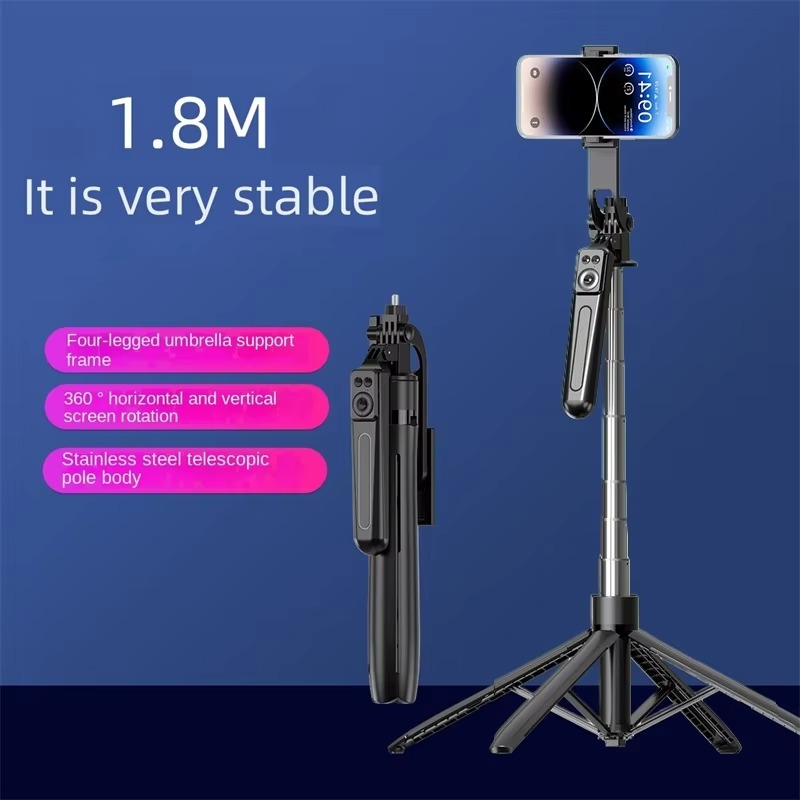 FANGTUOSI New 180cm Wireless Selfie Stick brackets with Phone Holder Tripod for Smartphone Camera Stand With Bluetooth shutter