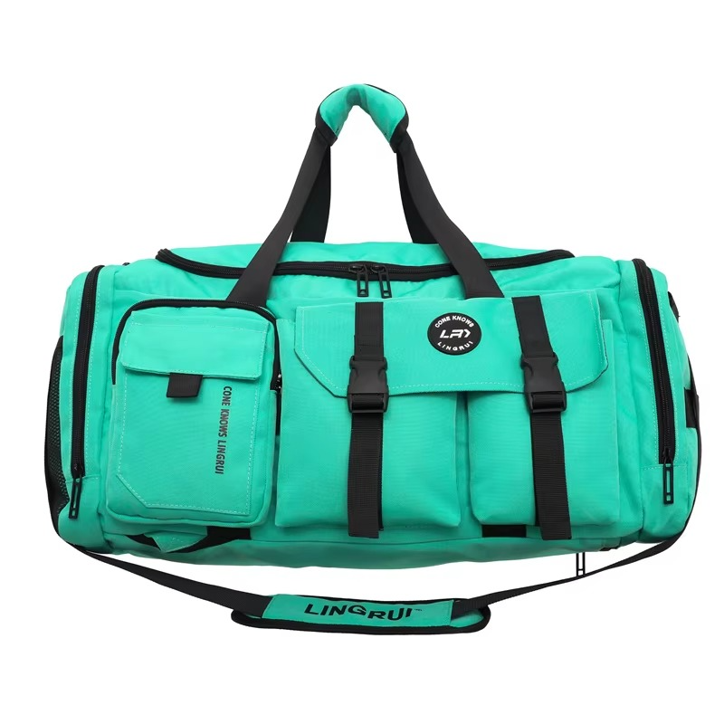 Stylish large capacity nylon travel duffel bag waterproof gym bag for men and women