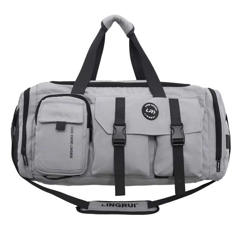 Stylish large capacity nylon travel duffel bag waterproof gym bag for men and women
