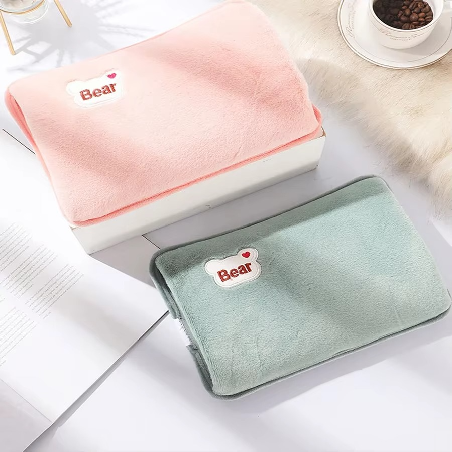 Home Heater Electric Hot Water Bag Soft Winter Hand Warmer Reusable Bottle EU Plug Rechargeable Pocket