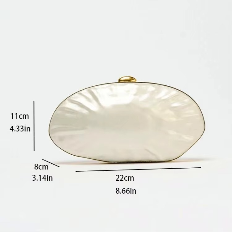 Dinner Bag Single Shoulder Diagonal Wedding Banquet Clutch Chain Bag Niche Design New French High-End Acrylic Clutch Bag Retro Pearl Dinner Hand Bag Shoulder Bag