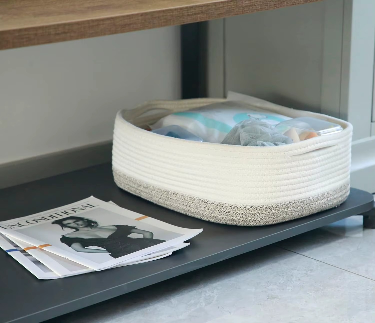Rope Storage Baskets Woven Basket Cute Baby Nursery Organizers Small Dog Toy Basket Gift Baskets Empty