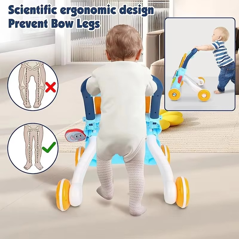 PANGDUBE Early Educational Baby Walker with Artboard Toy Baby Activities Learning Walking Toys Walkers for Baby Assisted Walking