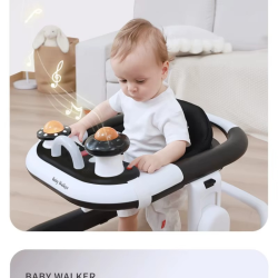 Aby Anti O-leg Multifunctional Walker with Music Box and Lightweight Height Adjustable Adjustable Speed Foldable Baby Walker