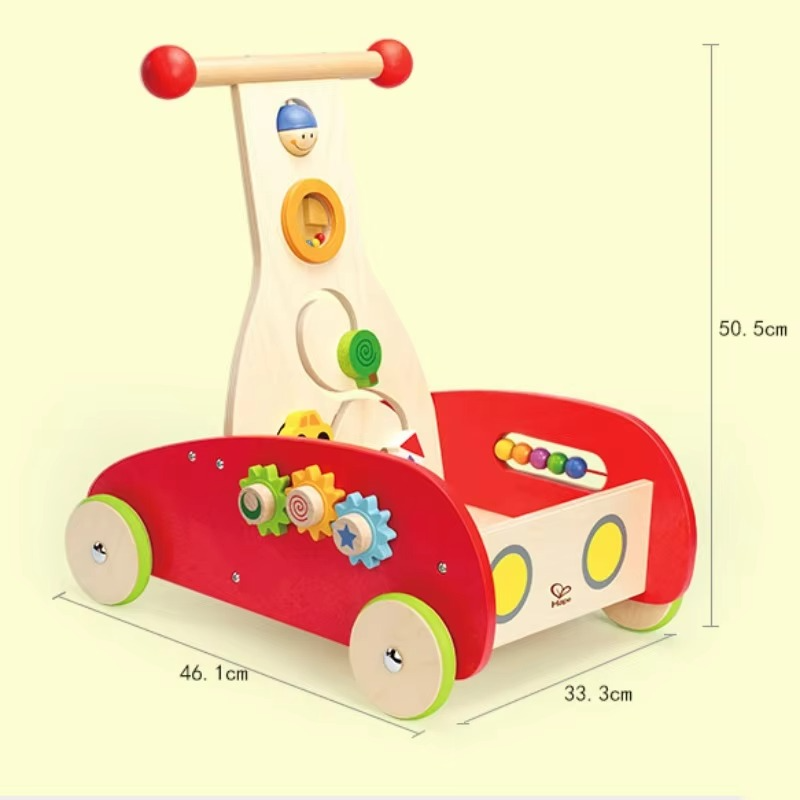 Benefit Intelligence Toy Walker for Baby,Wooden Multi-functional Cart Walking for Walking Baby Walker with Wheels From 6 Months