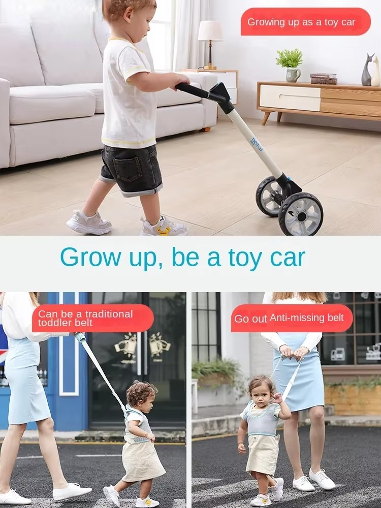 Waist Protection Breathable Anti-fall Baby Walking Belt Infants Kids Learn To Walk Trolley Traction Rope Dual Use Baby Walkers