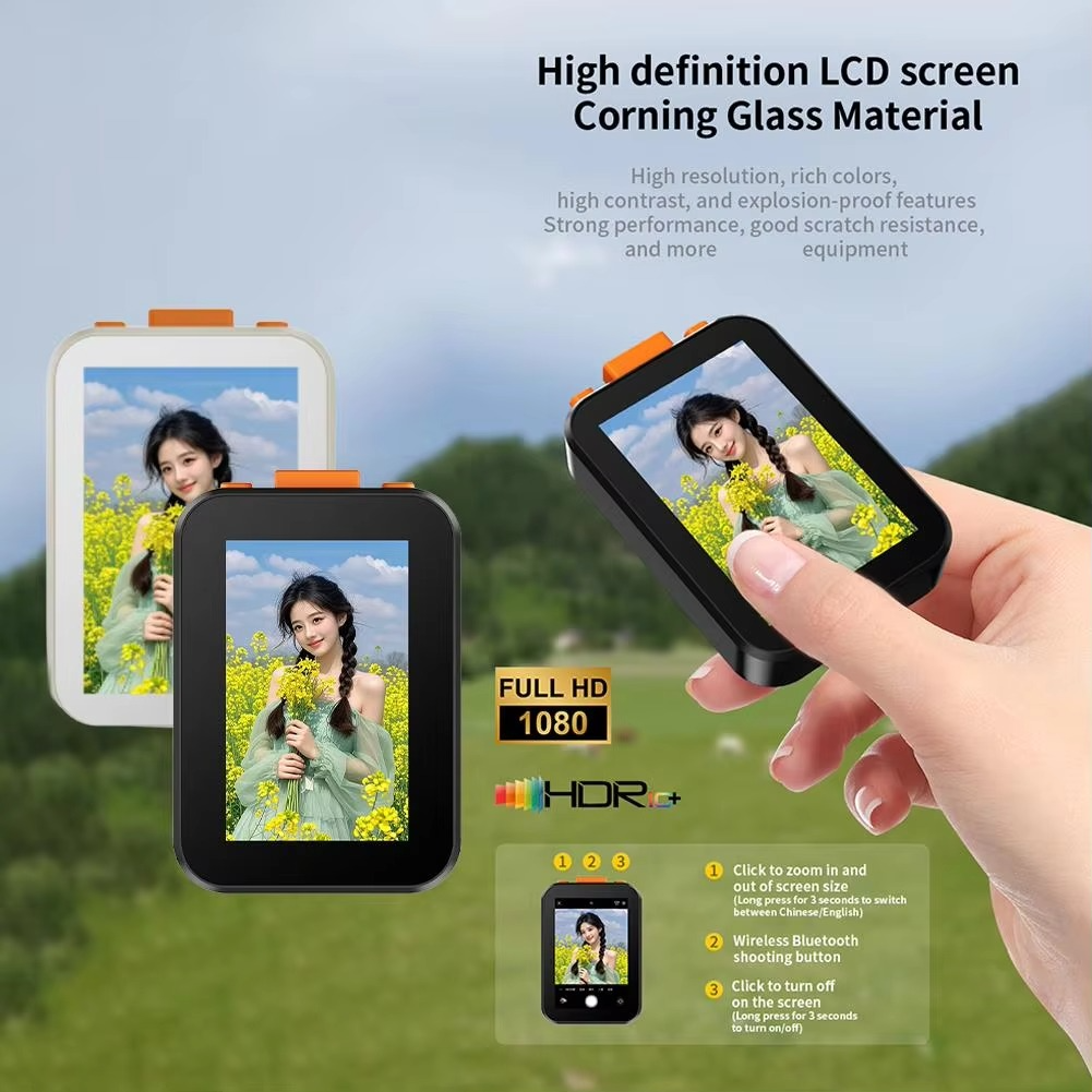 Wireless Selfie Monitor Screen for iPhone Android 850mAh Bluetooth Shutter Focus Adjustment Phone Stand Selfie Vlog Live St W8S6
