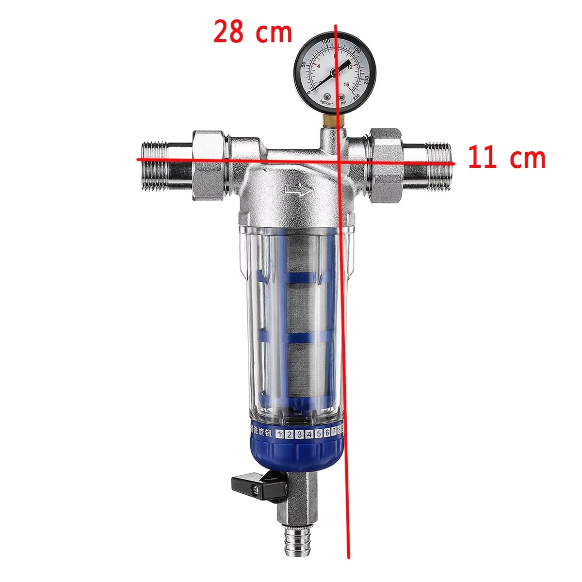 Household Water Purifier 1'' To 3/4'' Pre-filter Central Whole House Large Flow Water Purifier Descaling Tap Water