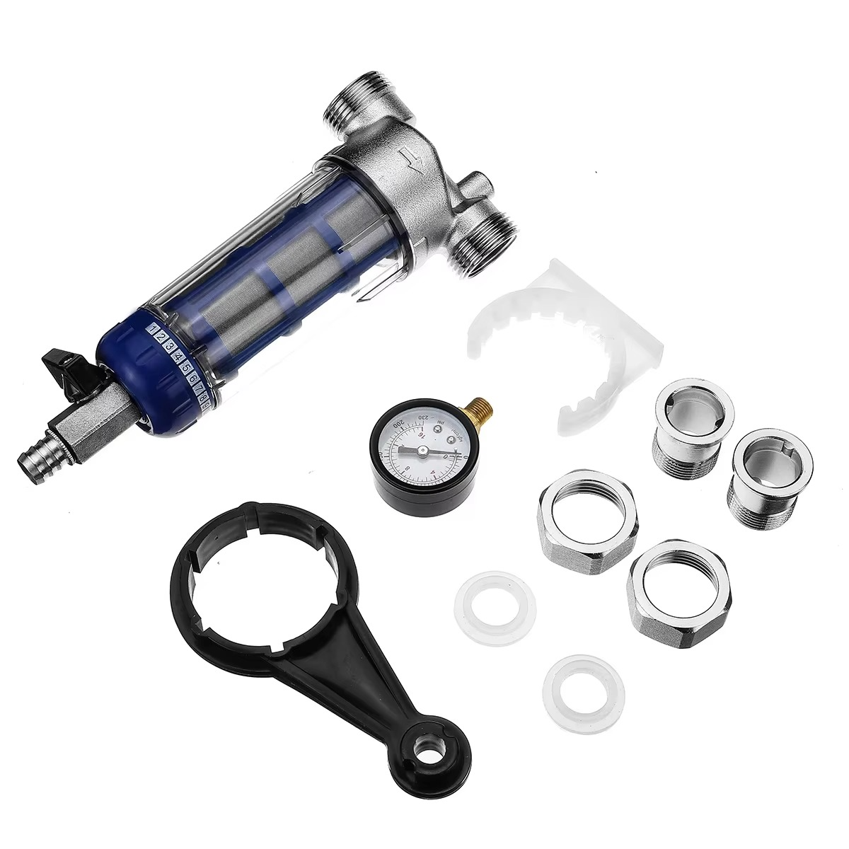 Household Water Purifier 1'' To 3/4'' Pre-filter Central Whole House Large Flow Water Purifier Descaling Tap Water