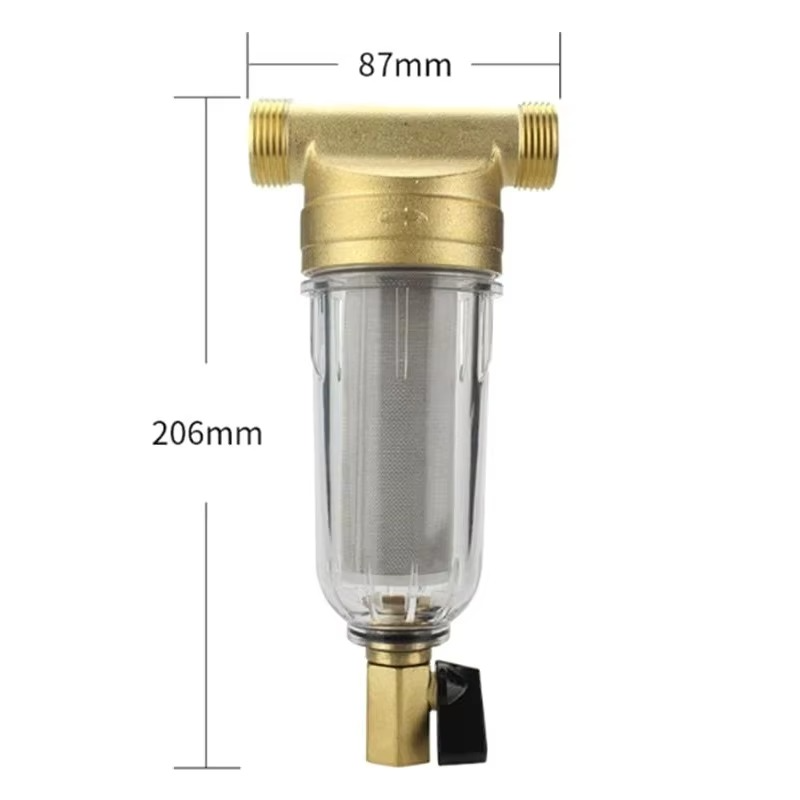 1/2inch Brass Filter with Stainless Steel Filter Mesh Tap Water Well Water Sediment Filtration Water Dispenser Accessories