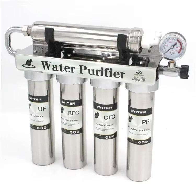 Stainless Steel Under Sink Uf Ultrafiltration Membrane Carteridge Master Water Filter Purifier System For Home House
