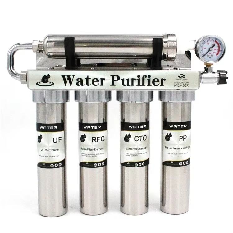 Stainless Steel Under Sink Uf Ultrafiltration Membrane Carteridge Master Water Filter Purifier System For Home House