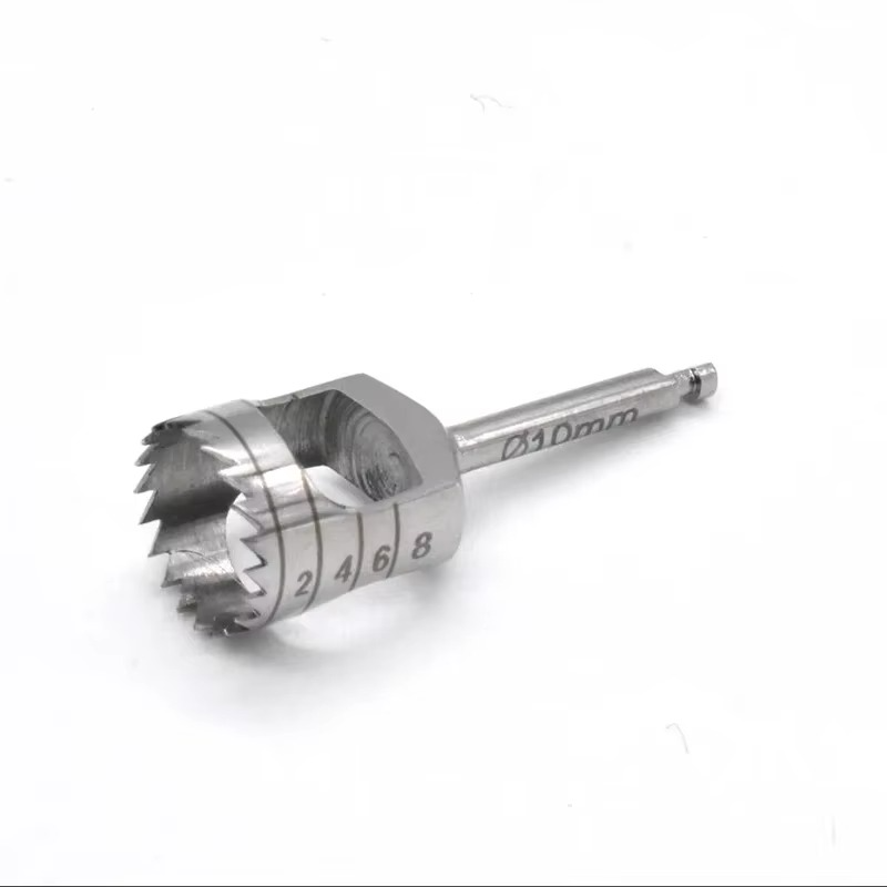Dental Implant Bone Trephine Burrs Set 8pcs with Disinfection Holder for Surgical Drill Handpiece Instruments