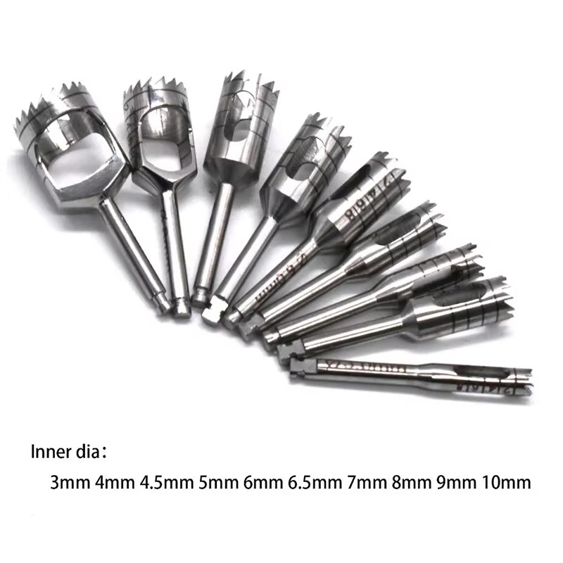 Dental Implant Bone Trephine Burrs Set 8pcs with Disinfection Holder for Surgical Drill Handpiece Instruments