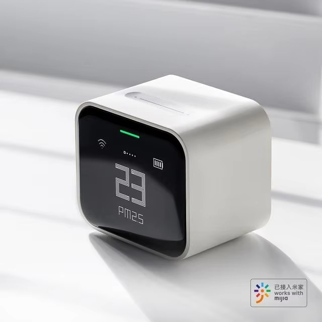 Qingping Smart Air Detector Lite CO2 PM2.5 PM10 Temperature Humidity Monitor Touch Screen Work With Mihome APP Apple HomeKit